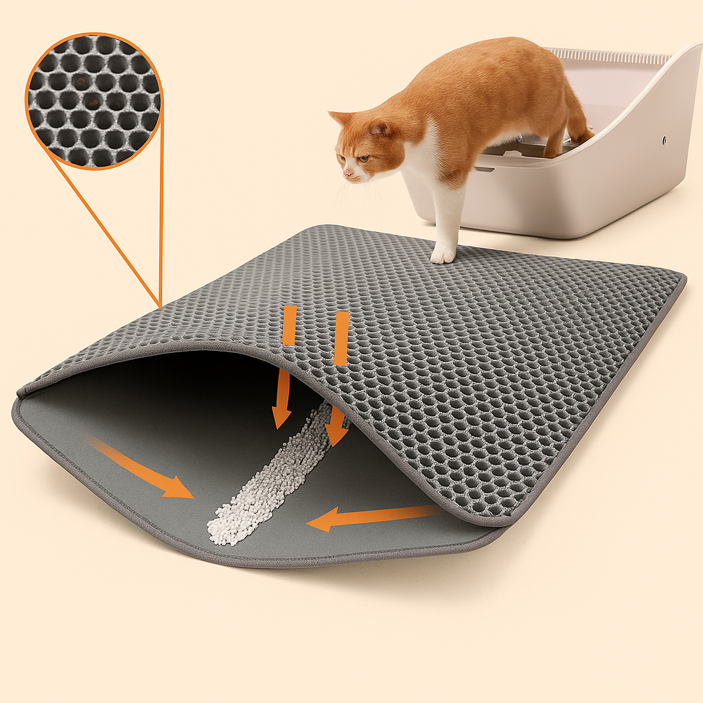 Double Layer Non-Slip Cat Litter Mat