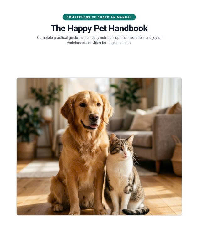 The Happy Pet Handbook – dog and cat care e-book cover