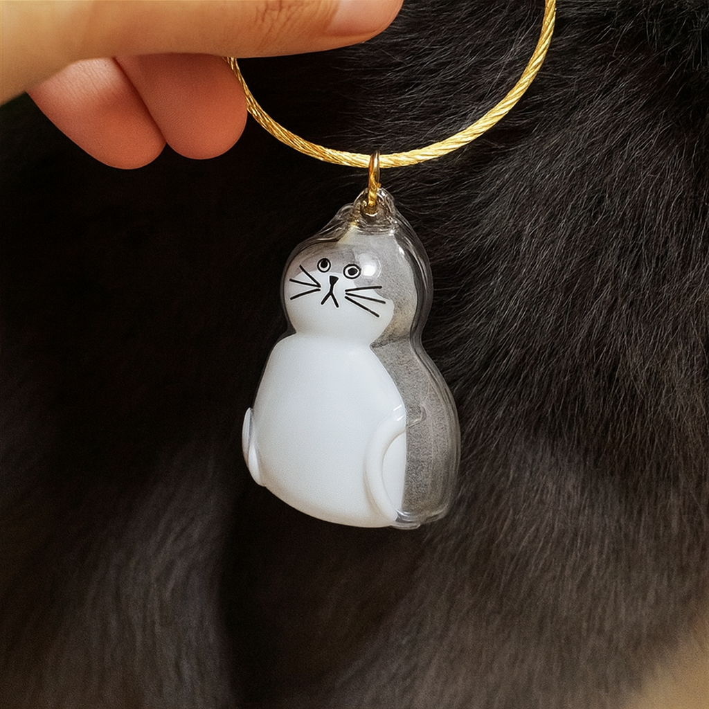 Cat Fur Memorial Resin Keychain