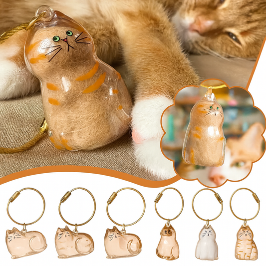 Cat Fur Memorial Resin Keychain
