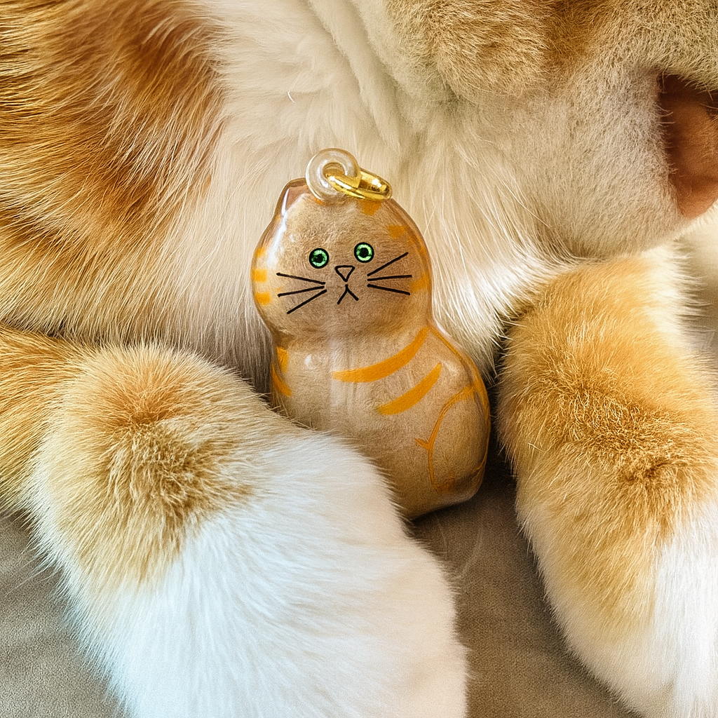 Cat Fur Memorial Resin Keychain