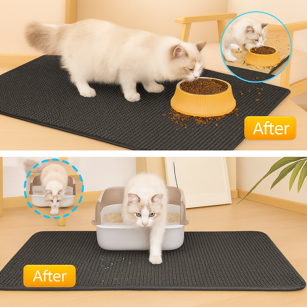 Double Layer Non-Slip Cat Litter Mat