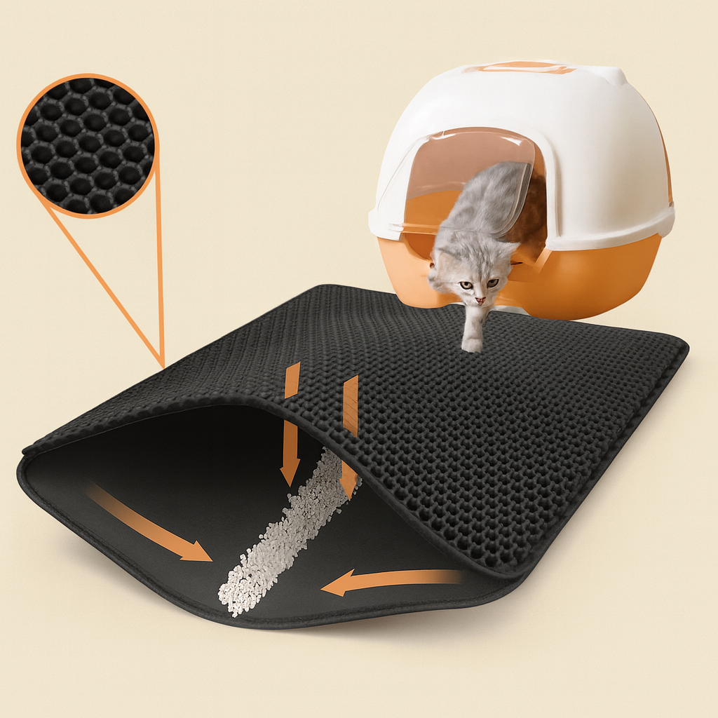 Double Layer Non-Slip Cat Litter Mat