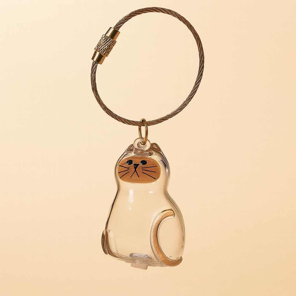 Cat Fur Memorial Resin Keychain