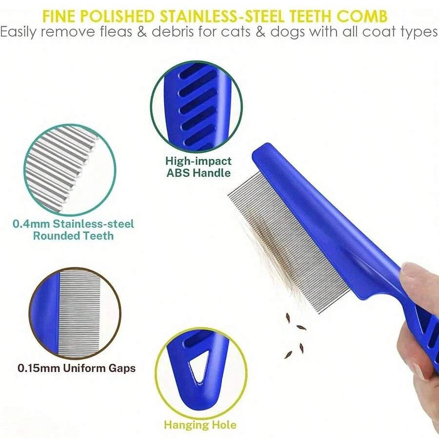 Stainless Steel Pet Flea Comb Set
