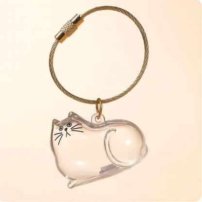 Cat Fur Memorial Resin Keychain