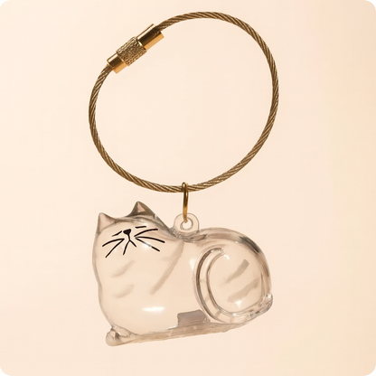 Cat Fur Memorial Resin Keychain