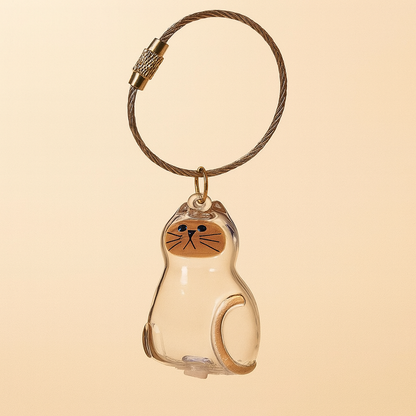 Cat Fur Memorial Resin Keychain