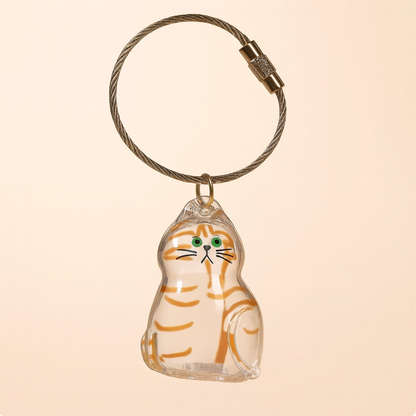 Cat Fur Memorial Resin Keychain