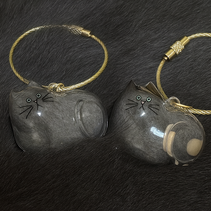 Cat Fur Memorial Resin Keychain